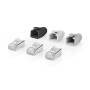 Nedis RJ45-Stecker / RJ45 Pass Through / Festes/verseiltes FTP CAT6a / Gerade / Vergoldet / 10 Stück / PVC / Grau / Schwarz / Weiss / Box