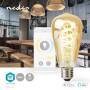 Nedis SmartLife LED Filament Lampe / E27 / 360 lm / 4.90 W / Warm bis kühlen weiß / 1800 - 6500 K / Glas / Android™ / IOS / ST64 / 1 Stück