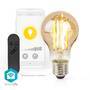 Nedis SmartLife LED Filament Lampe / E27 / 806 lm / 7 W / Warmweiss / 1800 - 3000 K / Glas / Android™ / IOS / Birne / 1 Stück