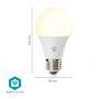 Nedis SmartLife Vollfärbige LED-Lampe| WLAN| E27| 806 lm| 9 W| RGB+ weiss