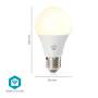 Nedis SmartLife Vollfärbige LED-Lampe| WLAN| E27| 806 lm| 9 W| RGB+ weiss