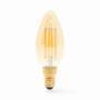 Nedis SmartLife LED Filament Lampe / Wi-Fi / E14 / 470 lm / 4.90 W / Warmweiss / 1800 - 3000 / Glas / Android™ / IOS / Kerze / 1 Stück