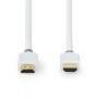 Nedis High Speed ​​HDMI ™ Kabel mit Ethernet / HDMI™ Stecker / HDMI™ Stecker / 4K@60Hz / ARC / 18 Gbps / 5.00 m / Rund / PVC / Weiss / Box