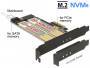 DELOCK PCIe-Card x4 > M2 KeyB + NVMe M.2 KeyM LowProfile (89630)