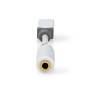 Nedis USB-Adapter| USB 2.0| USB-C Stecker| 3.5 mm Buchse| 0.1 m| Rund| Vergoldet|