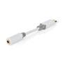Nedis USB-Adapter| USB 2.0| USB-C Stecker| 3.5 mm Buchse| 0.1 m| Rund| Vergoldet|