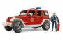 Bruder Jeep Wrangler Unlimited Rubicon Feuerwehrfahrzeug mit Feuerwehrmann 02528