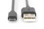 DIGITUS USB 2.0 Anschlusskabel Typ A -mikro B St/St 1,8m, sw (DB-300127-018-S)