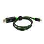 RealPower Datenkabel LED grün       micro-USB auf USB (187656)