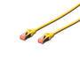 DIGITUS Patchkabel Cat6  S/FTP 2xRJ45  1.0m gelb Hebelschutz Polybeutel (DK-1644-010/Y)
