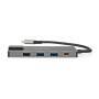 Nedis USB Multi-Port-Adapter / 10-in-1 / USB 3.2 Gen 1 / USB-C™ Stecker / HDMI™ Ausgang / RJ45 Buchse / SD / 2x USB-C™ / 3.5 mm Buchse / 3x USB-A Buchse / 5 Gbps / 0.20 m / Rund / Vergoldet / PVC / Anthrazit / Box