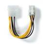 Nedis CCGP74060VA015 - 0.15 m - PCI-E (6-pin) - Molex (4-pin) - Male/Male - Straight - Straight
