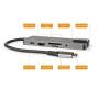 Nedis USB Multi-Port-Adapter / 10-in-1 / USB 3.2 Gen 1 / USB-C™ Stecker / HDMI™ Ausgang / RJ45 Buchse / SD / 2x USB-C™ / 3.5 mm Buchse / 3x USB-A Buchse / 5 Gbps / 0.20 m / Rund / Vergoldet / PVC / Anthrazit / Box