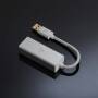Nedis USB-Netzwerkadapter / USB 3.2 Gen 1 / 1 Gbps / USB-A Stecker / RJ45 Buchse / 0.20 m / Rund / Vergoldet / Reines Kupfer / Silber / Verpackung mit Sichtfenster