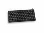 Cherry Slim Line Compact-Keyboard G84-4100 - Keyboard - Laser - 86 keys QWERTZ - Black