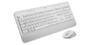 Logitech Signature MK650 Combo For Business - Full-size (100%) - RF Wireless + Bluetooth - Membrane - QWERTZ - White - Mouse included