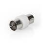Nedis Satelliten- und Antennenadapter / IEC (Coax) Buchse / IEC (Coax) Buchse / Vernickelt / 75 Ohm / Gerade / Kunststoff / Metall / Weiss / 1 Stück / Box