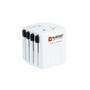 Skross MUV USB (2xA) Kompakter 2-poliger Weltreiseadapter mit 2 integrierten USB-Anschlüssen