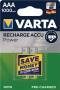 Varta 1x2 Professional NiMH 1000 mAh AAA - Rechargeable battery - Nickel-Metal Hydride (NiMH) - 1.2 V - 1000 mAh - Silver - 13 g