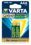 Varta 1x2 Professional NiMH 1000 mAh AAA - Rechargeable battery - Nickel-Metal Hydride (NiMH) - 1.2 V - 1000 mAh - Silver - 13 g
