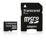 Transcend microSDXC/SDHC Class 10 16GB with Adapter - 16 GB - MicroSDHC - Class 10 - NAND - 90 MB/s - Black
