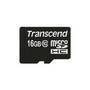 Transcend microSDXC/SDHC Class 10 16GB with Adapter - 16 GB - MicroSDHC - Class 10 - NAND - 90 MB/s - Black