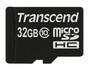 Transcend microSDXC/SDHC Class 10 32GB with Adapter - 32 GB - MicroSDHC - Class 10 - NAND - 90 MB/s - Black