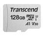 Transcend microSD Card SDXC 300S 128GB with Adapter - 128 GB - MicroSDXC - Class 10 - NAND - 95 MB/s - 40 MB/s