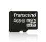 Transcend microSDXC/SDHC Class 10 4GB with Adapter - 4 GB - MicroSDHC - Class 10 - NAND - 90 MB/s - Black