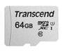 Transcend microSD Card SDXC 300S 64GB with Adapter - 64 GB - MicroSDXC - Class 10 - NAND - 95 MB/s - 25 MB/s
