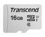 Transcend microSD Card SDHC 300S 16GB with Adapter - 16 GB - MicroSDHC - Class 10 - NAND - 95 MB/s - 10 MB/s