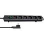 Brennenstuhl 1153300100 - 2 m - 6 AC outlet(s) - Indoor - Black - 420 mm - Black