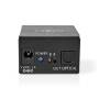 Nedis Digital-Audio-Switch / 2-Weg / Anschlüsse – Eingang: DC Power / 2x TosLink / Anschlüsse – Ausgang: TosLink Buchse / Handbuch / Schalter / Metall / Schwarz
