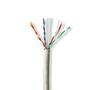 Nedis Netzwerk-Kabel Rollen / CAT6 / Solid / U/UTP / Reines Kupfer / 305 m / Innen / Rund / LSZH / Grau / Pull Box - ausziehbar