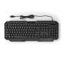 Nedis Wired Gaming Keyboard / USB Type-A / Folientasten / LED / QWERTY / US-Layout / Stromversorgung über USB / Netzkabellänge: 1.30 m / Multimedia
