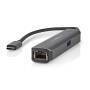 Nedis USB Multi-Port-Adapter / 4-in-1 / USB 3.2 Gen 1 / USB-C™ Stecker / HDMI™ Ausgang / RJ45 Buchse / USB-A Buchse / USB-C™ Buchse / 5 Gbps / 0.20 m / Rund / Vergoldet / PVC / Anthrazit / Box