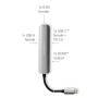 Nedis USB Multi-Port-Adapter / 4-in-1 / USB 3.2 Gen 1 / USB-C™ Stecker / HDMI™ Ausgang / RJ45 Buchse / USB-A Buchse / USB-C™ Buchse / 5 Gbps / 0.20 m / Rund / Vergoldet / PVC / Anthrazit / Box