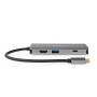 Nedis USB Multi-Port-Adapter / 7-in-1 / USB 3.2 Gen 1 / USB-C™ Stecker / HDMI™ Ausgang / Micro SD / RJ45 Buchse / SD / USB-C™ Buchse / 3x USB-A Buchse / 5 Gbps / 0.20 m / Rund / Vergoldet / PVC / Anthrazit / Box