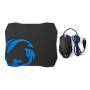 Nedis Gaming Mouse & Mouse Pad Set / Verdrahtet / 1200 / 2400 / 4800 / 7200 dpi / Einstellbar DPI / Anzahl Knöpfe: 6 / Rechtshändig / 1.50 m / Ohne Beleuchtung
