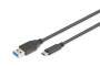 DIGITUS USB Type-C Kabel      1m Type C-A 5GB     AK-300136-010-S Kabel und Adapter -Kommunikation-