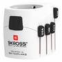 Skross Der leistungsstarke 3-polige Weltreiseadapter für Reisende aus aller Welt mit USB-Anschluss