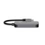 Nedis USB Multi-Port-Adapter / 3 in 1 / USB 3.2 Gen 1 / USB-C™ Stecker / HDMI™ Ausgang / USB-A Buchse / USB-C™ Buchse / 5 Gbps / 0.10 m / Rund / Vernickelt / PVC / Grau / Box