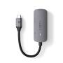 Nedis USB Multi-Port-Adapter / 3 in 1 / USB 3.2 Gen 1 / USB-C™ Stecker / HDMI™ Ausgang / USB-A Buchse / USB-C™ Buchse / 5 Gbps / 0.10 m / Rund / Vernickelt / PVC / Grau / Box