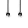 Nedis Stereo-Audiokabel / 6.35 mm Stecker / 6.35 mm Stecker / Vernickelt / 2.00 m / Rund / Schwarz / Label