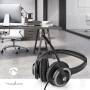 Nedis PC-Headset / Auf Ohr / Stereo / USB Type-A / USB Type-C™ / Klappbarer Mikrofon / Schwarz