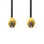 Nedis Composite-Videokabel / RCA / RCA / Vernickelt / 480p / 10.0 m / Rund / PVC / Schwarz / Label