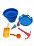 MTS Sportartikel-Vertriebs GmbH Schildkröt Funsports - 7in1 Sand Toys Falteimer Set - blau