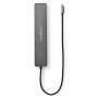 Nedis USB Multi-Port-Adapter / 10-in-1 / USB 3.2 Gen 1 / USB-C™ Stecker / Micro SD / RJ45 Buchse / SD / 2x HDMI™ / 2x USB-C™ / 3x USB-A Buchse / 0.40 m / Rund / Vergoldet / TPE / Anthrazit / Box