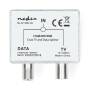 Nedis Satelliten- und Antennenadapter / IEC (Coax) Buchse / F Buchse / IEC (Coax) Stecker / Vernickelt / 75 Ohm / Gerade / Zink / Metall / Silber / 1 Stück / Box
