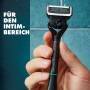 Gillette Intimate Intimpflege Rasierset für Männer (177 ml), Rasier- und Duschcreme für den Intimbereich + Anti-Scheuer-Stick, reduziert Reibungen und Hautreizungen + Rasierapparat mit 2 Klingen